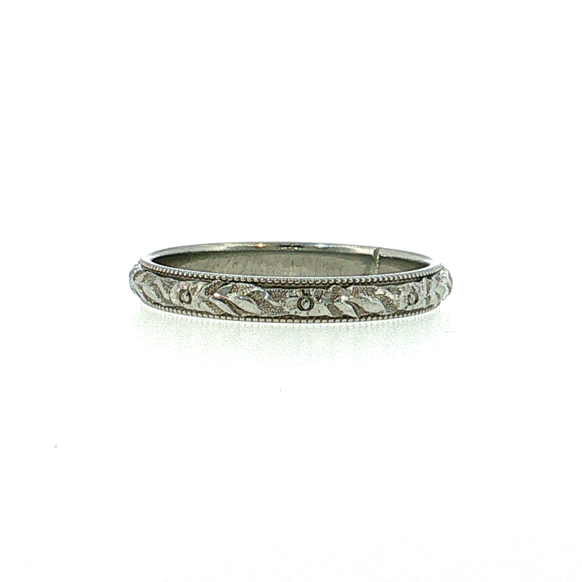 Antique Men's Art Deco Orange Blossom Wedding Band 18k