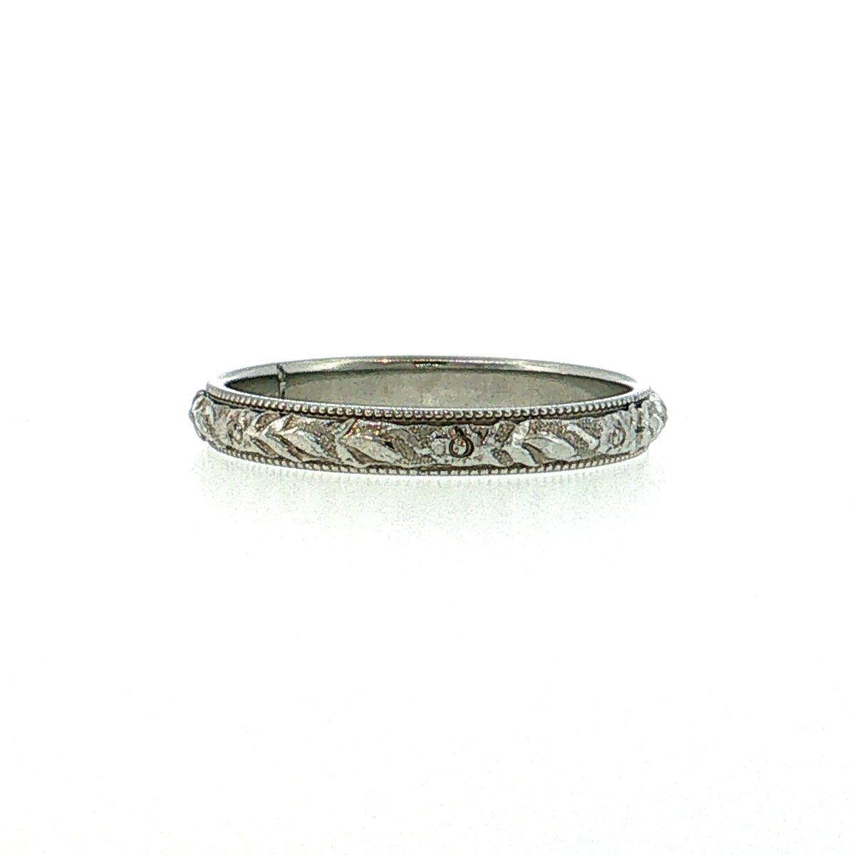 Antique Men's Art Deco Orange Blossom Wedding Band 18k