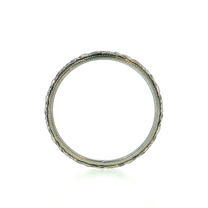 Antique Men's Art Deco Orange Blossom Wedding Band 18k