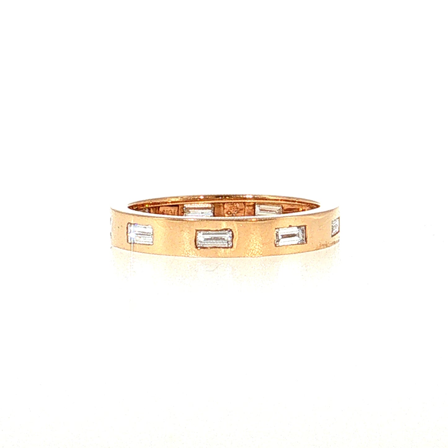 .54 Baguette Diamond Eternity Band 18k Rose Gold
