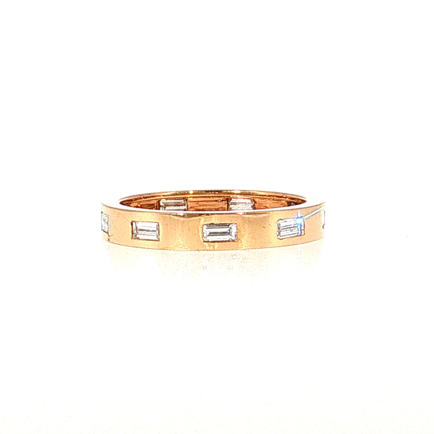.54 Baguette Diamond Eternity Band 18k Rose Gold