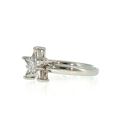 .32 Kite Diamond Stacking Ring Platinum