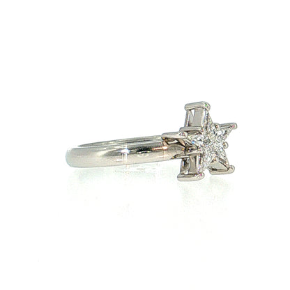 .32 Kite Diamond Stacking Ring Platinum