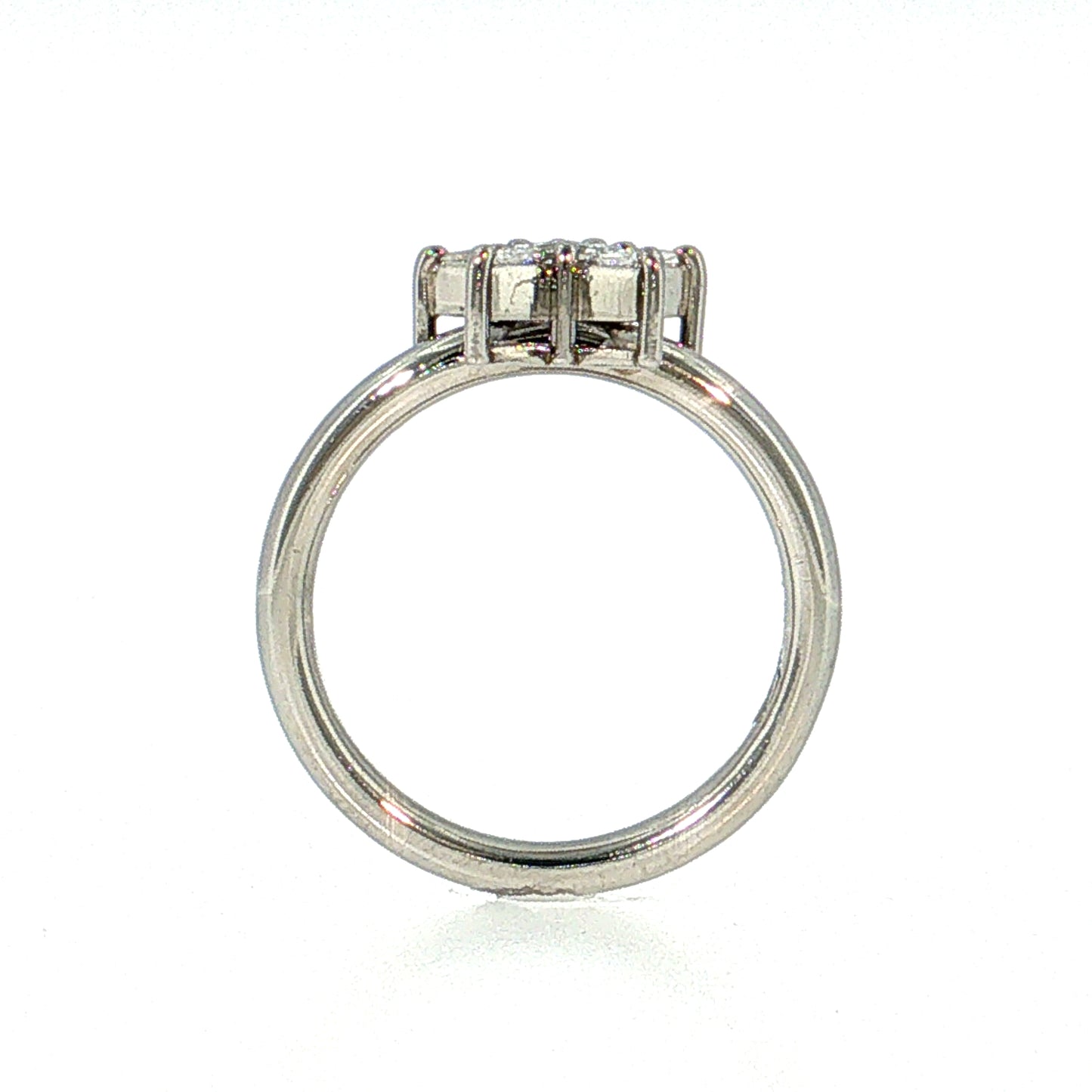 .32 Kite Diamond Stacking Ring Platinum