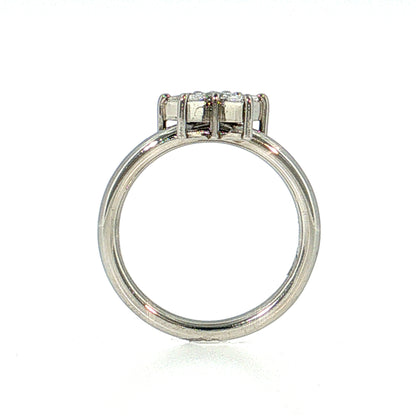 .32 Kite Diamond Stacking Ring Platinum