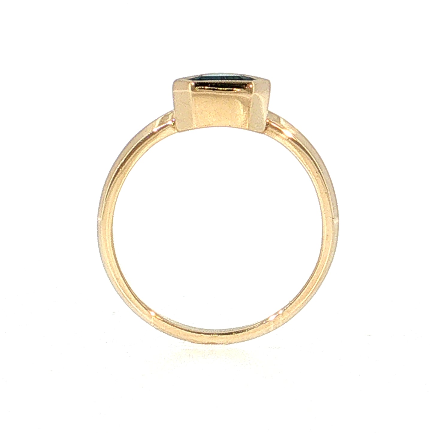 1.24 Shield Sapphire Solitaire Engagement Ring 14k