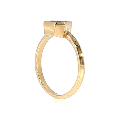 1.24 Shield Sapphire Solitaire Engagement Ring 14k