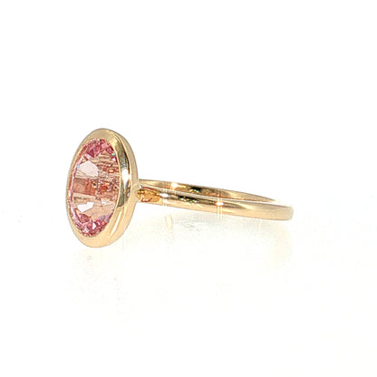 2.71 Padparadscha Sapphire Solitaire Engagement Ring 14k Rose Gold