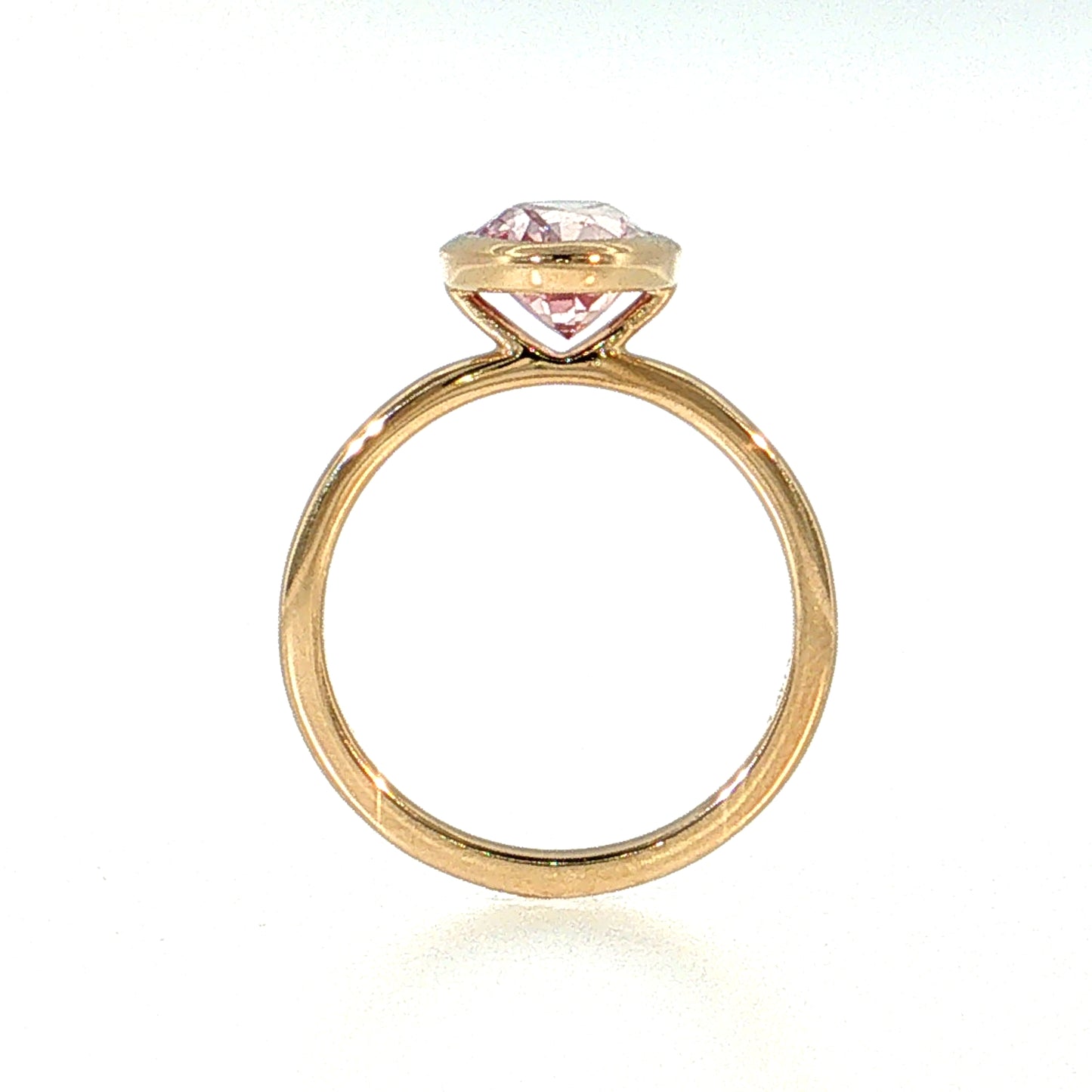 2.71 Padparadscha Sapphire Solitaire Engagement Ring 14k Rose Gold