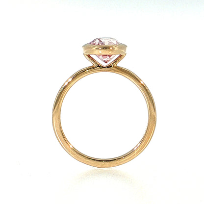 2.71 Padparadscha Sapphire Solitaire Engagement Ring 14k Rose Gold