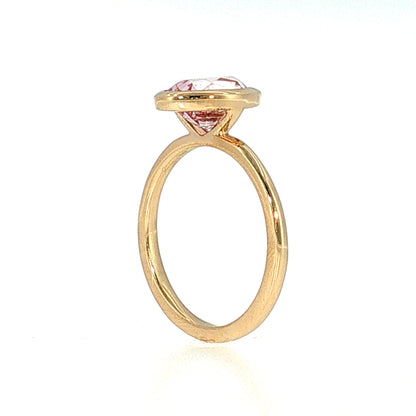 2.71 Padparadscha Sapphire Solitaire Engagement Ring 14k Rose Gold