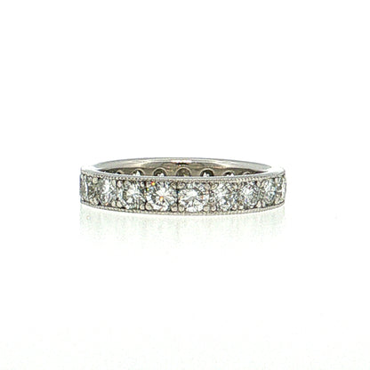 1.20 Round Brilliant Diamond Eternity Band Platinum