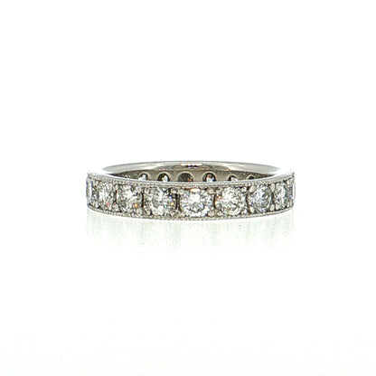 1.20 Round Brilliant Diamond Eternity Band Platinum