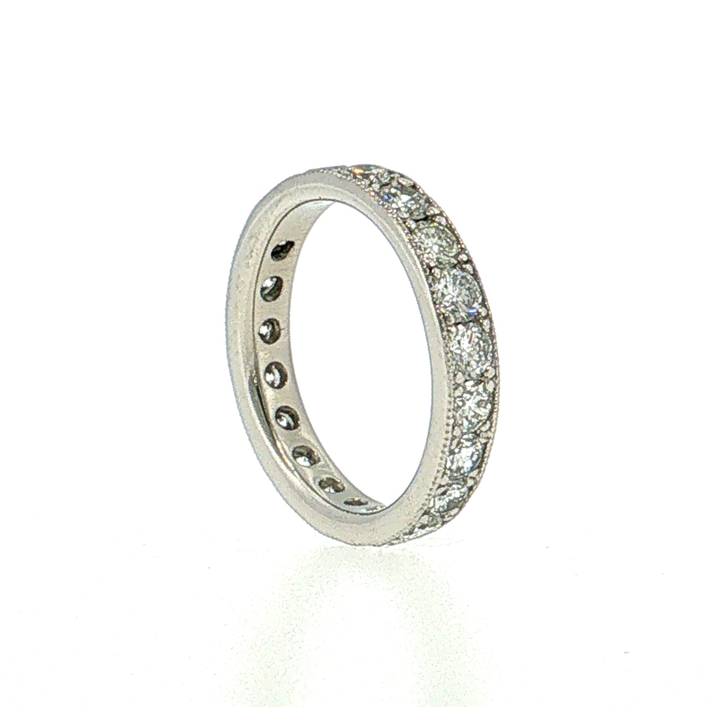 1.20 Round Brilliant Diamond Eternity Band Platinum