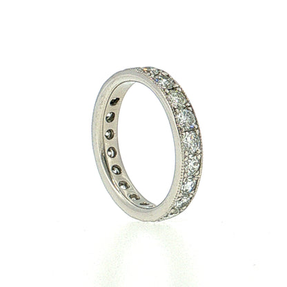 1.20 Round Brilliant Diamond Eternity Band Platinum