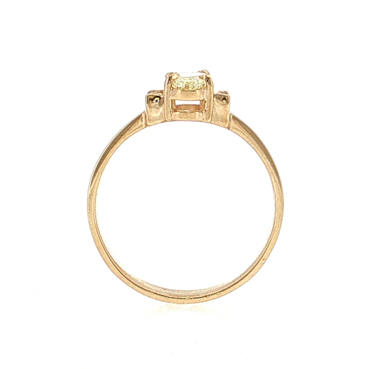 1.03 Oval Diamond Three Stone Engagement Ring 14k
