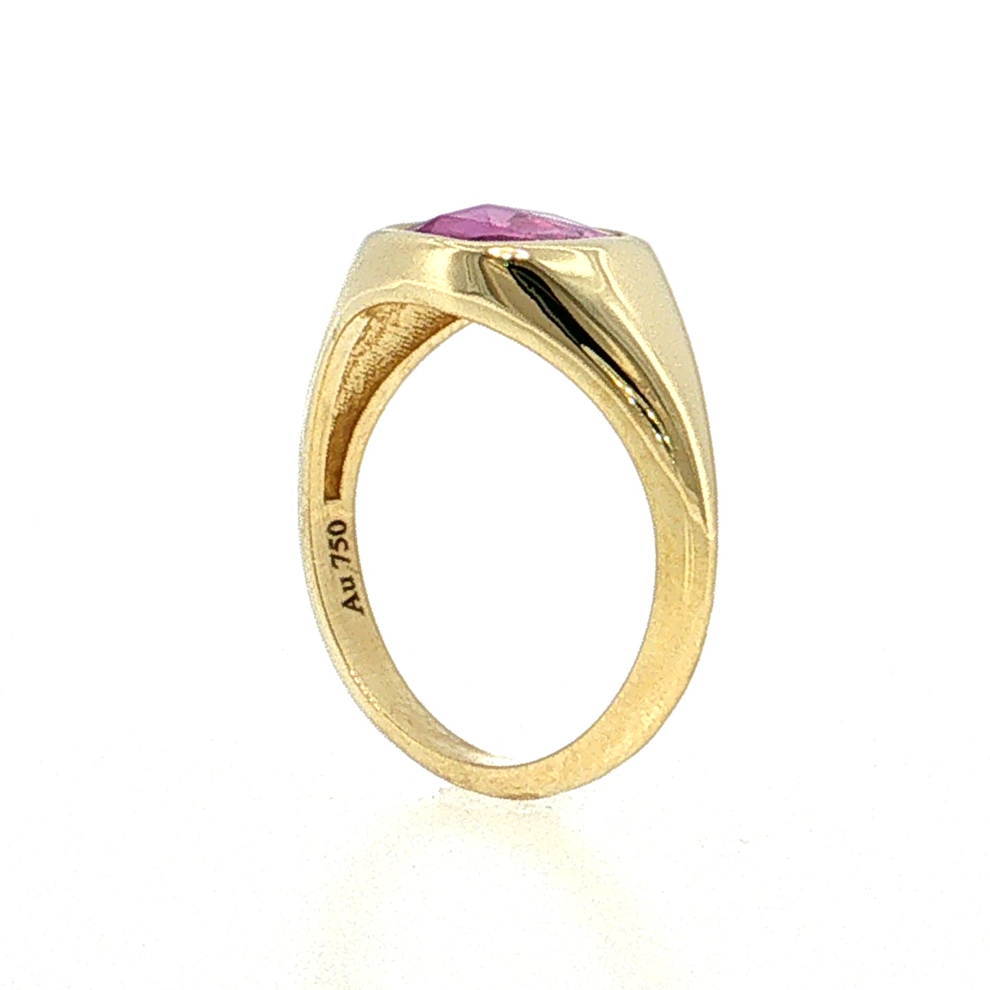 1.50 Cushion Rose Cut Pink Sapphire Ring 18k