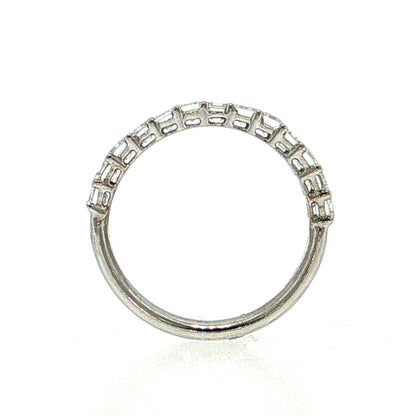 1.56 Emerald Cut Diamond Half-Eternity Band 18k White Gold