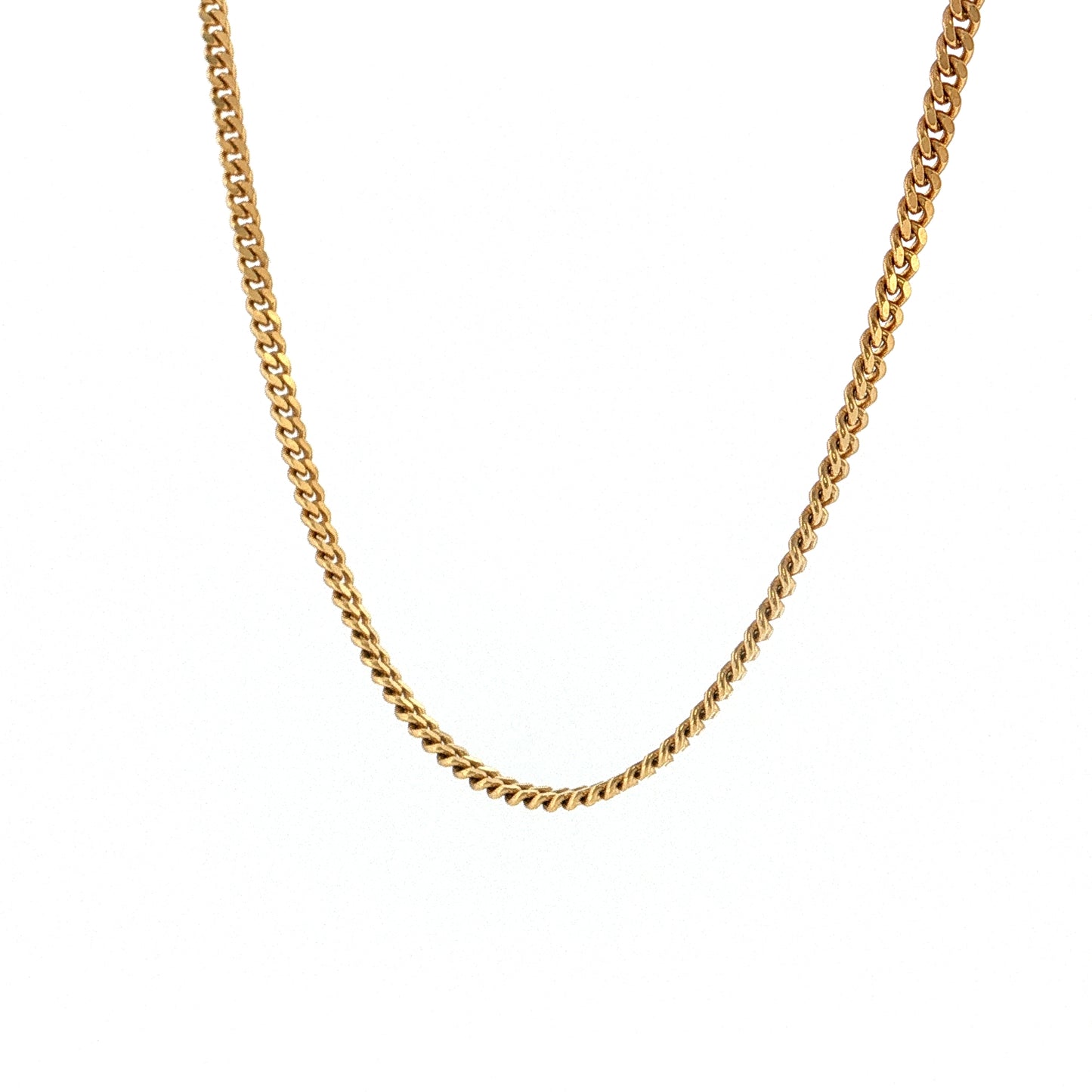 20" Curb Link Chain Necklace 18k Yellow Gold