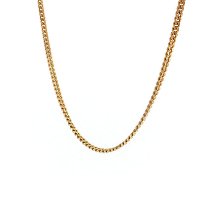 20" Curb Link Chain Necklace 18k Yellow Gold