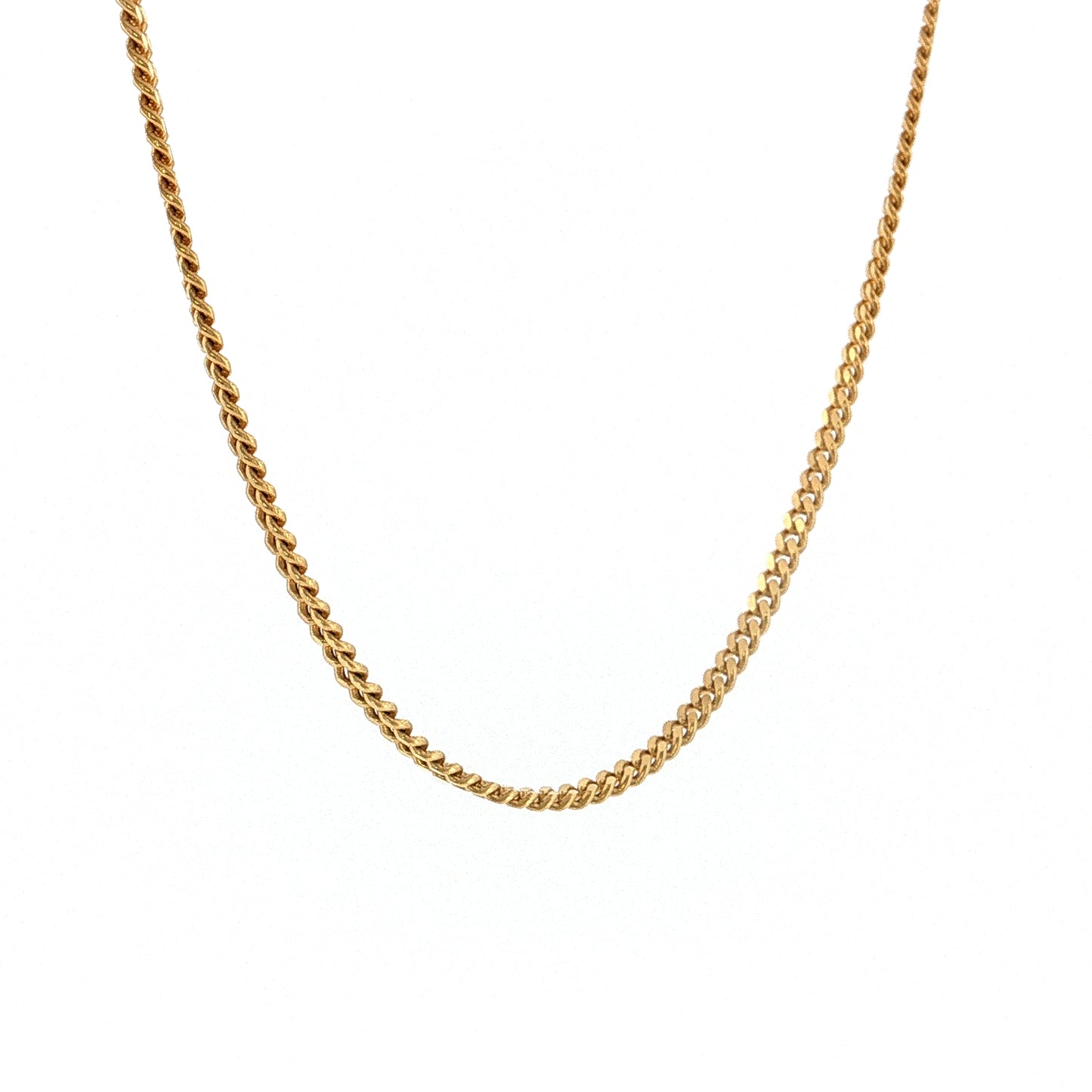20" Curb Link Chain Necklace 18k Yellow Gold