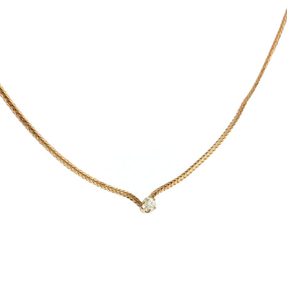 .25 Diamond Solitaire Pendant Necklace 14k Yellow Gold