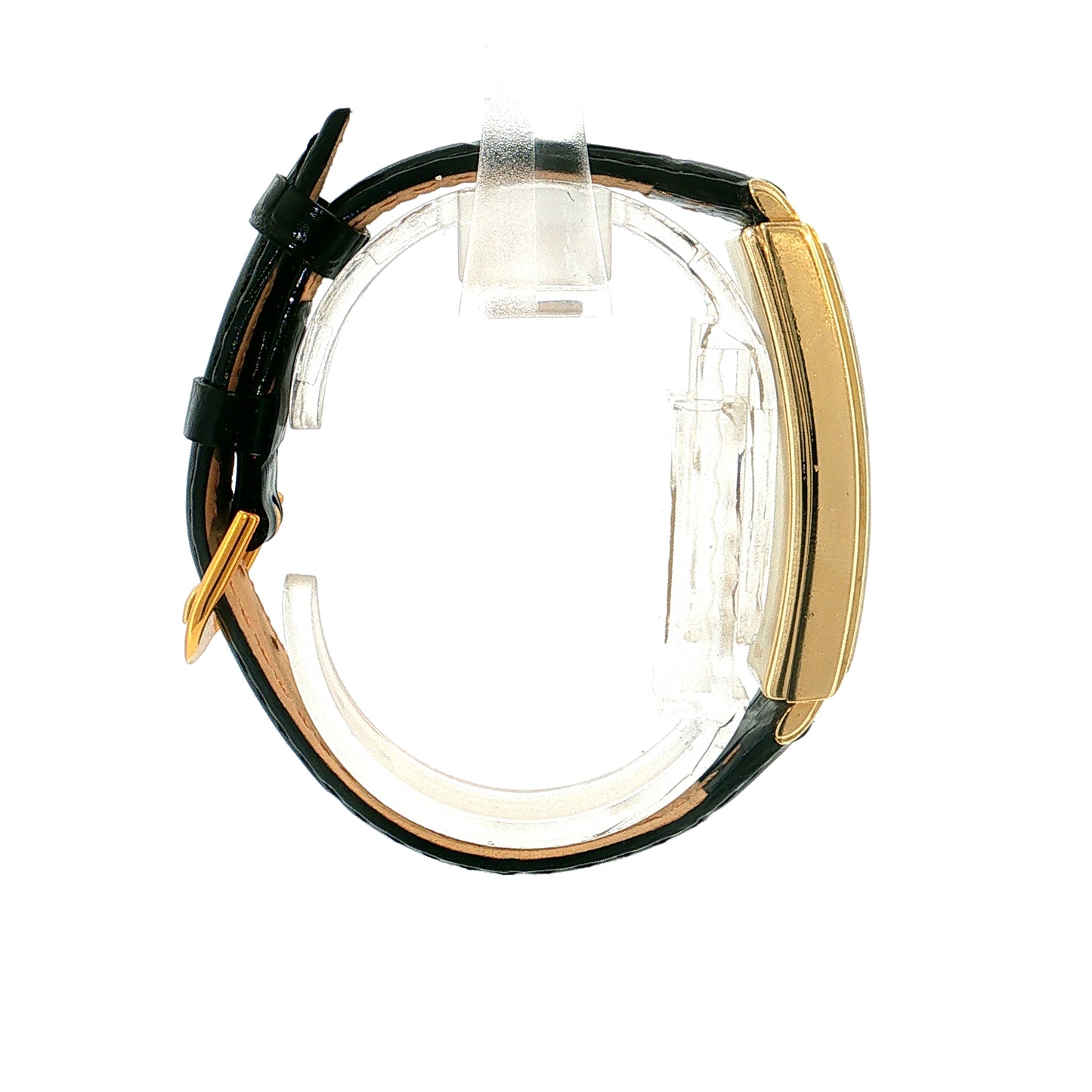 1980's Tourneau Tank Dual Time 18k Yellow Gold