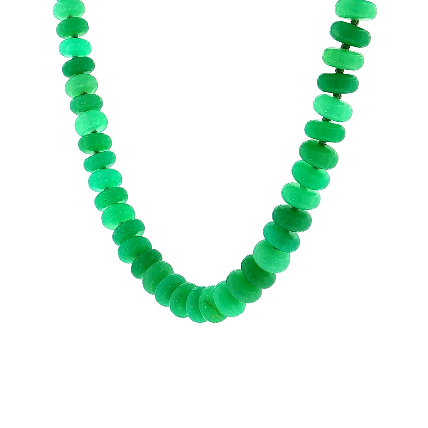 Irene Neuwirth Chrysoprase Rondelle Bead Necklace 18k