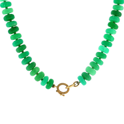 Irene Neuwirth Chrysoprase Rondelle Bead Necklace 18k
