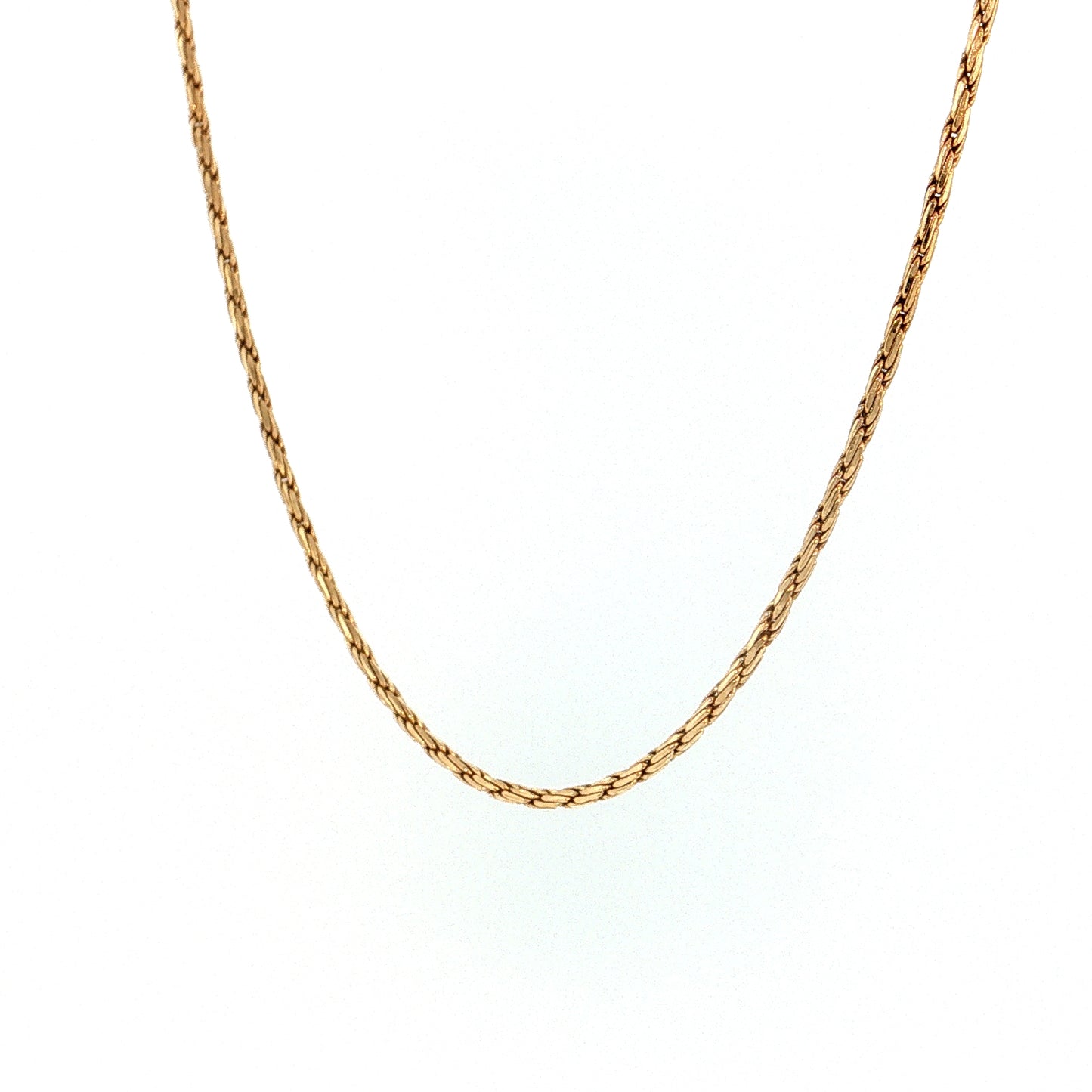 18" Woven Rope Chain Necklace 14k Yellow Gold