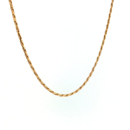 18" Woven Rope Chain Necklace 14k Yellow Gold