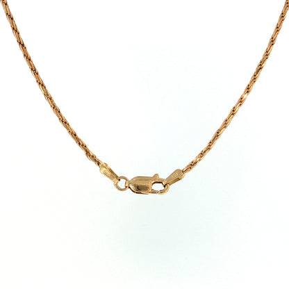 18" Woven Rope Chain Necklace 14k Yellow Gold