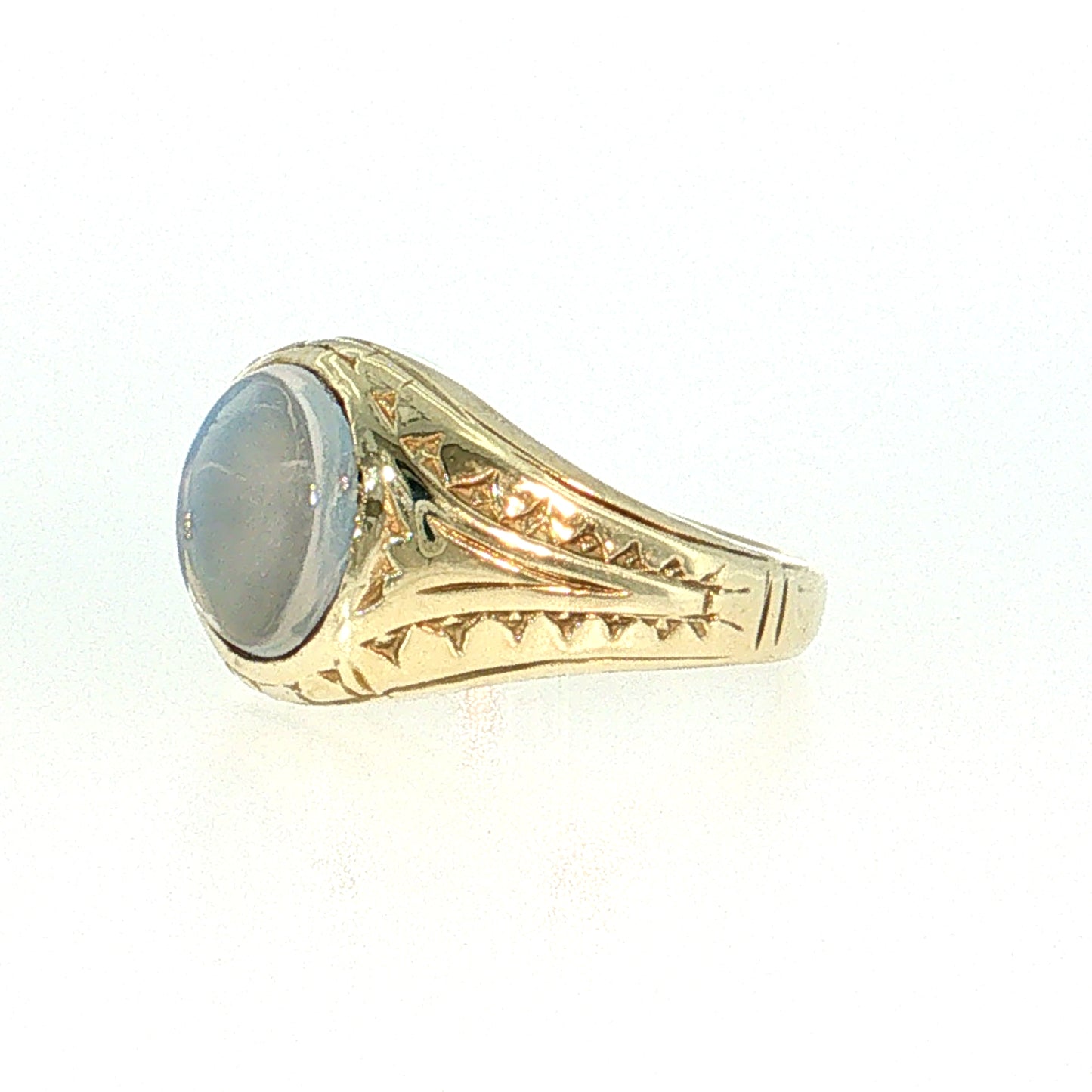 1.75 Vintage Mid-Century Moonstone Cocktail Ring 14k