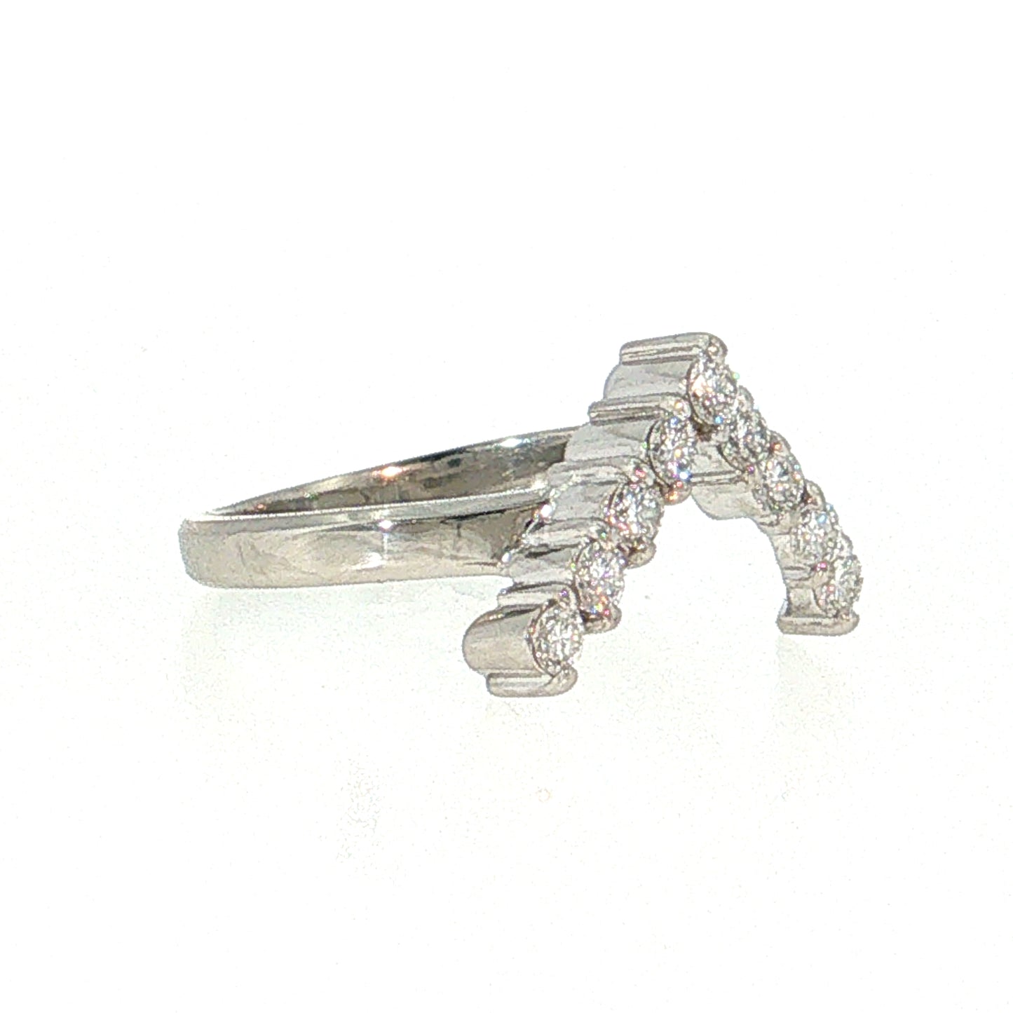 .47 Diamond Contoured Wedding Band Platinum