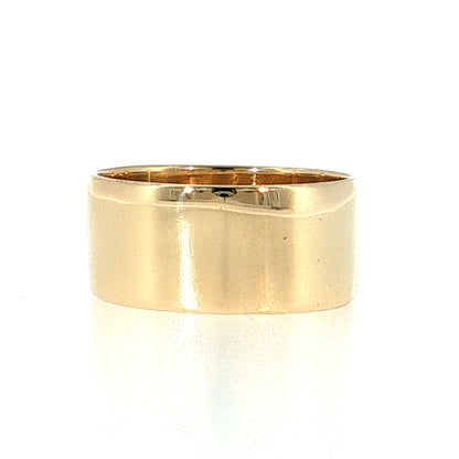 Men's 9.5mm Wedding Band 14k Yellow Gold