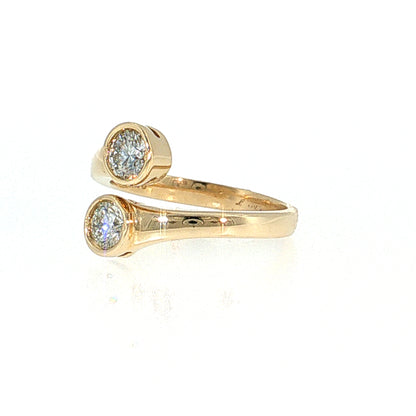 .73 Diamond Bypass Cocktail Ring 14k Yellow Gold