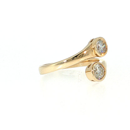 .73 Diamond Bypass Cocktail Ring 14k Yellow Gold