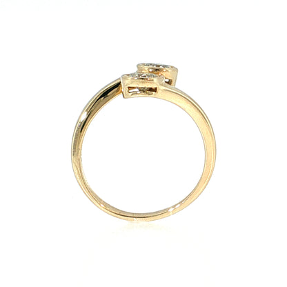 .73 Diamond Bypass Cocktail Ring 14k Yellow Gold