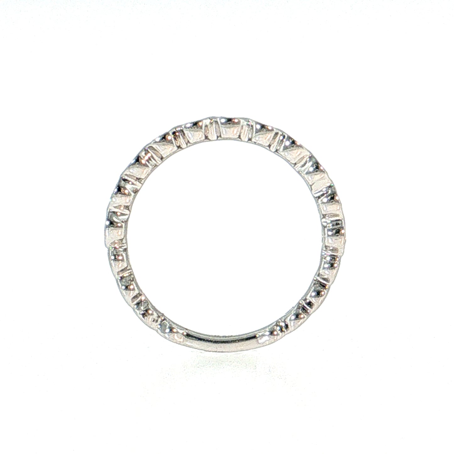 .69 Bezel Diamond Wedding Band 14k White Gold