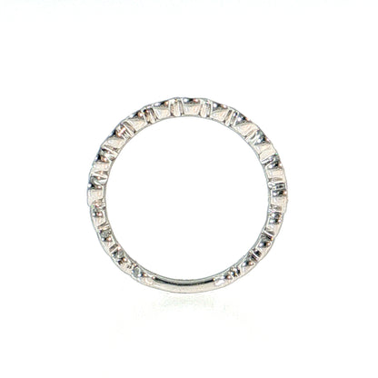 .69 Bezel Diamond Wedding Band 14k White Gold