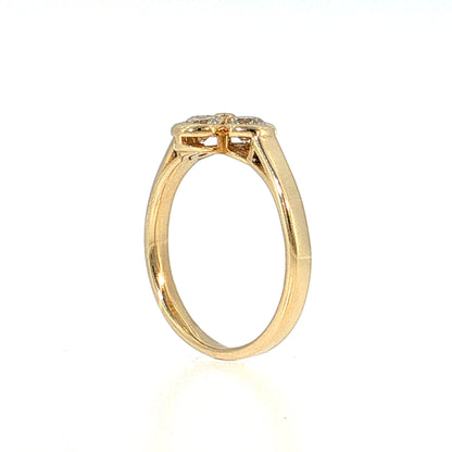 .77 Diamond Cluster Right Hand Ring 14k Yellow Gold