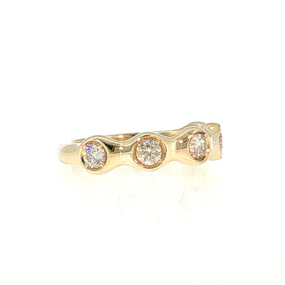 .61 Diamond Stacking Band 14k Yellow Gold