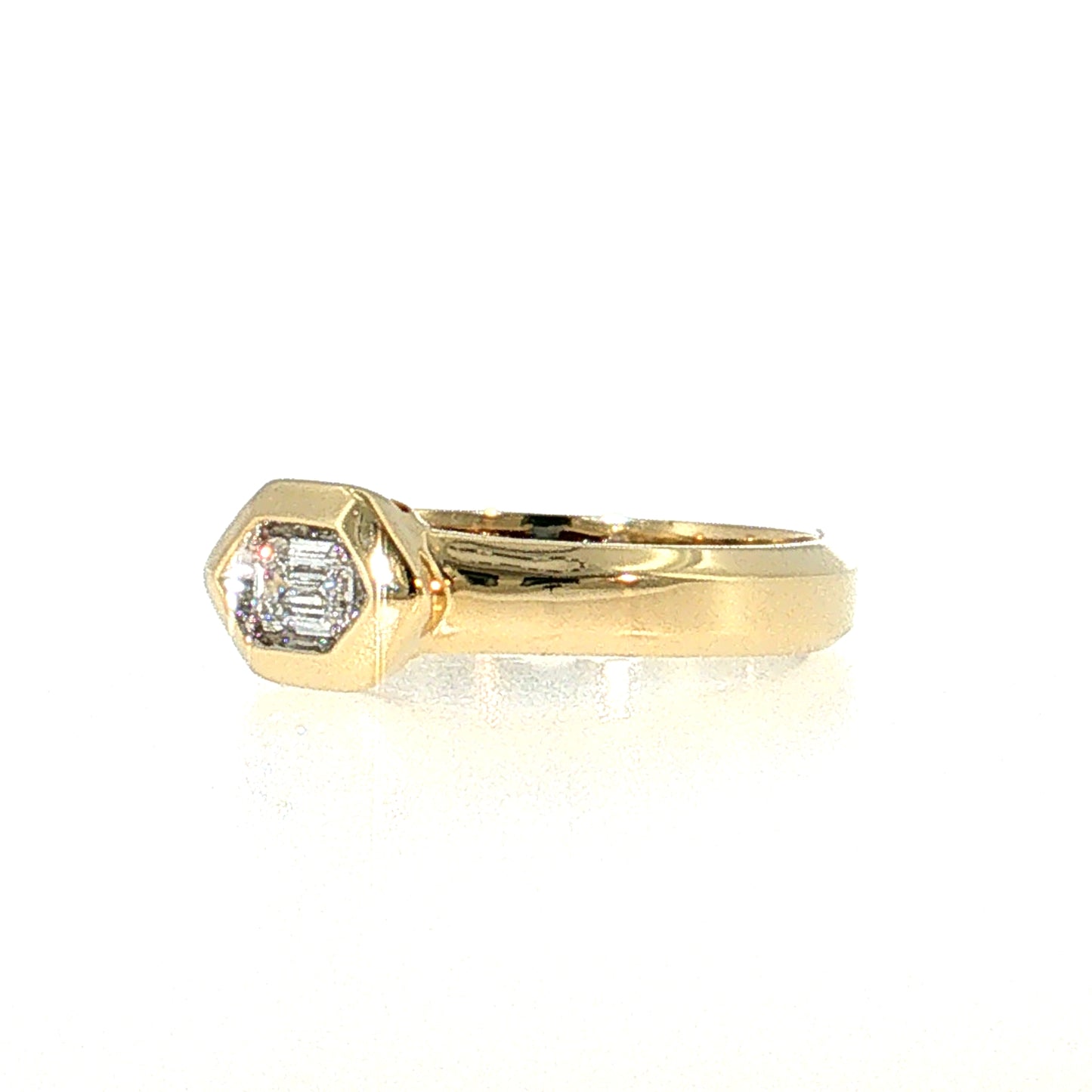 .26 Diamond Solitaire Stacking Ring 14k & Platinum