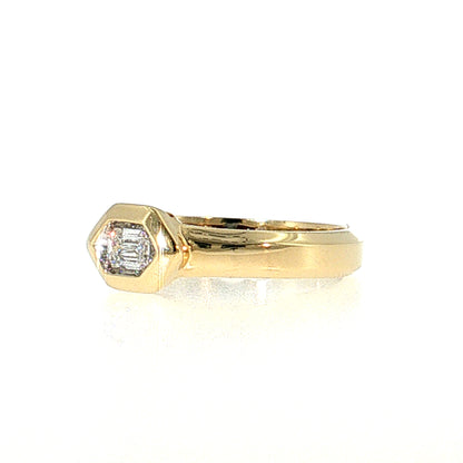 .26 Diamond Solitaire Stacking Ring 14k & Platinum