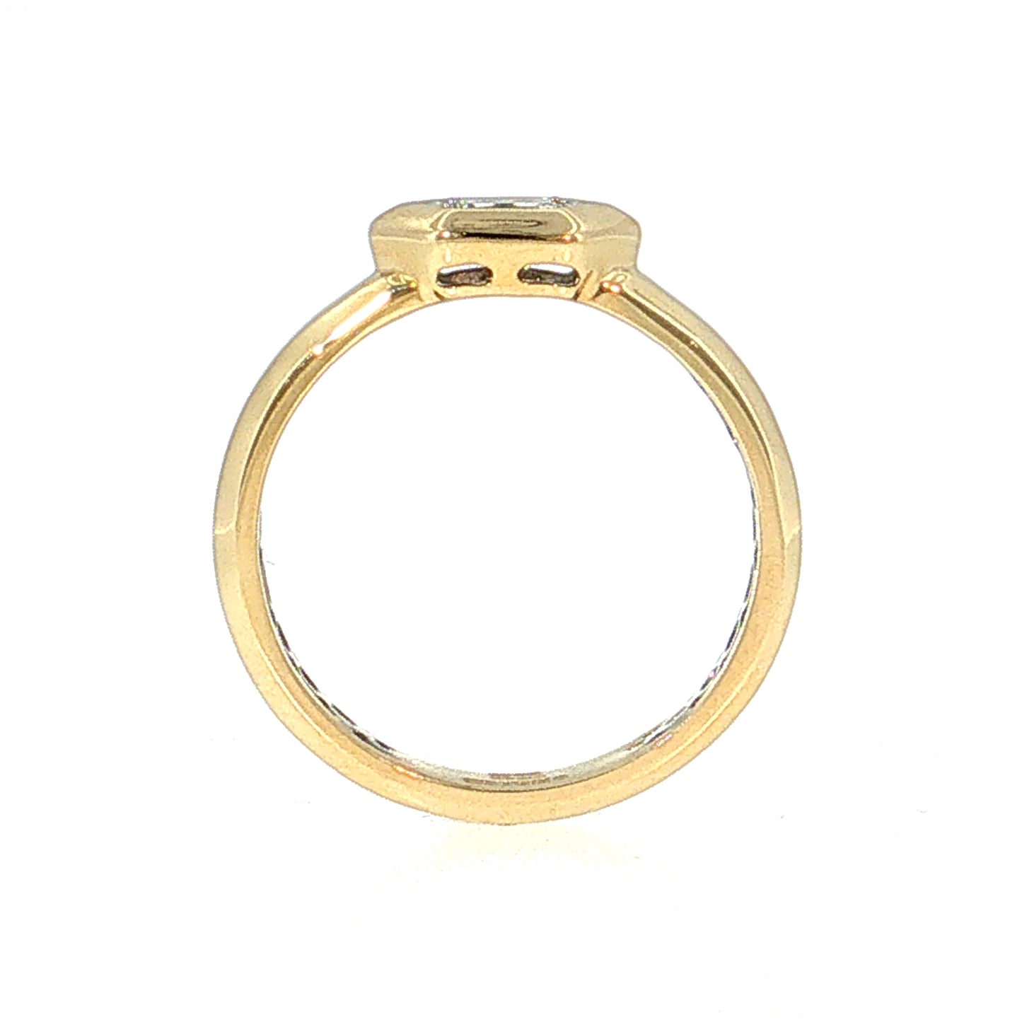 .26 Diamond Solitaire Stacking Ring 14k & Platinum