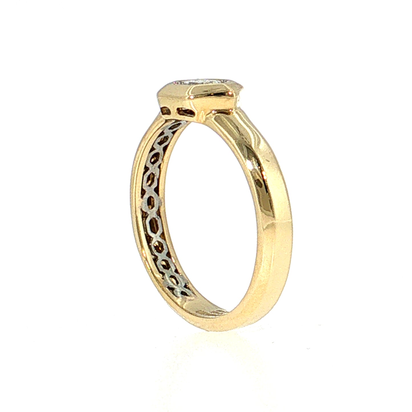 .26 Diamond Solitaire Stacking Ring 14k & Platinum
