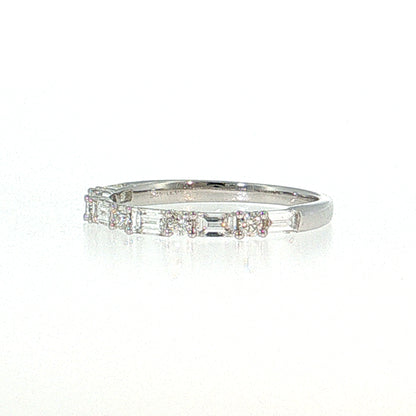 .61 Diamond Half-Eternity Wedding Band 14k White Gold