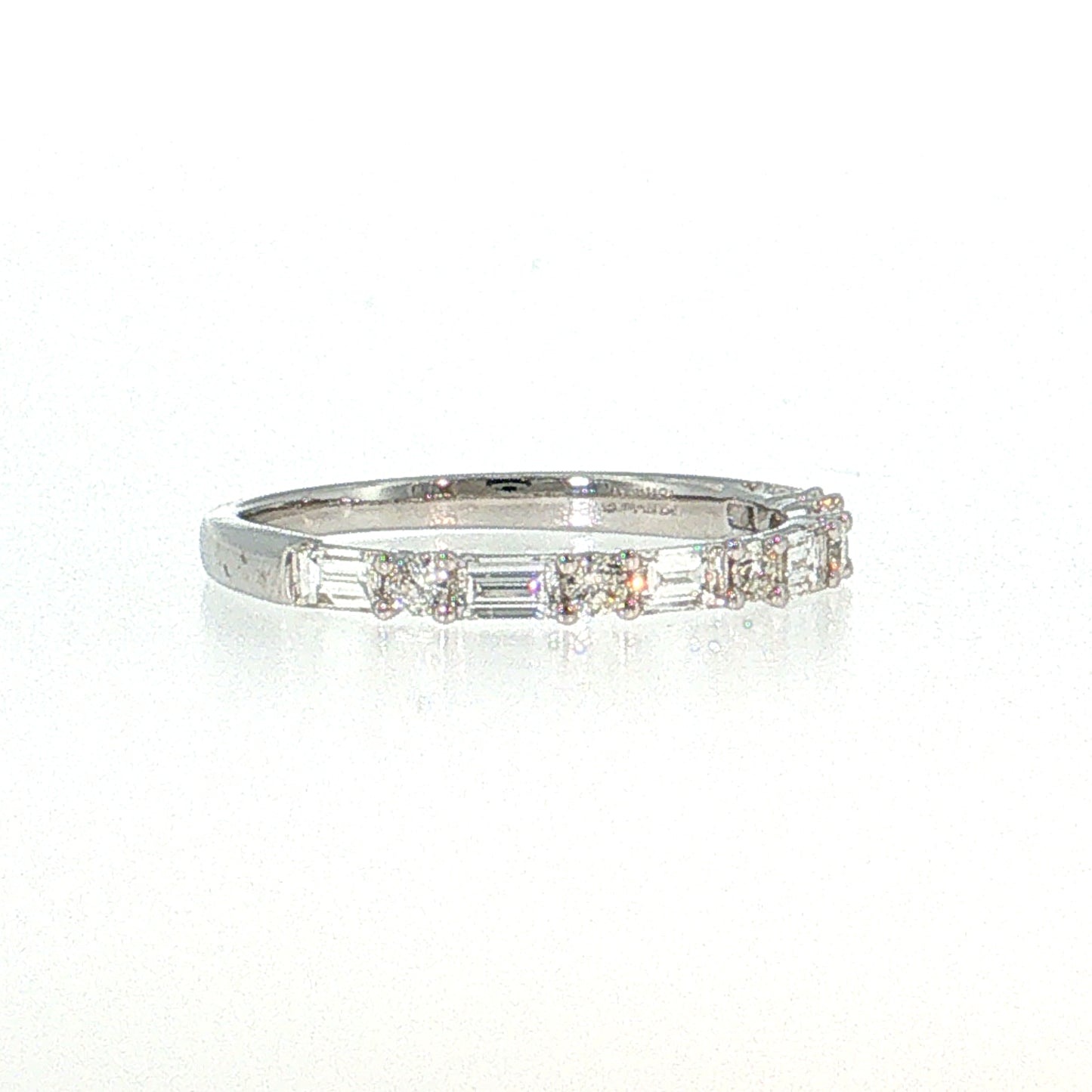 .61 Diamond Half-Eternity Wedding Band 14k White Gold