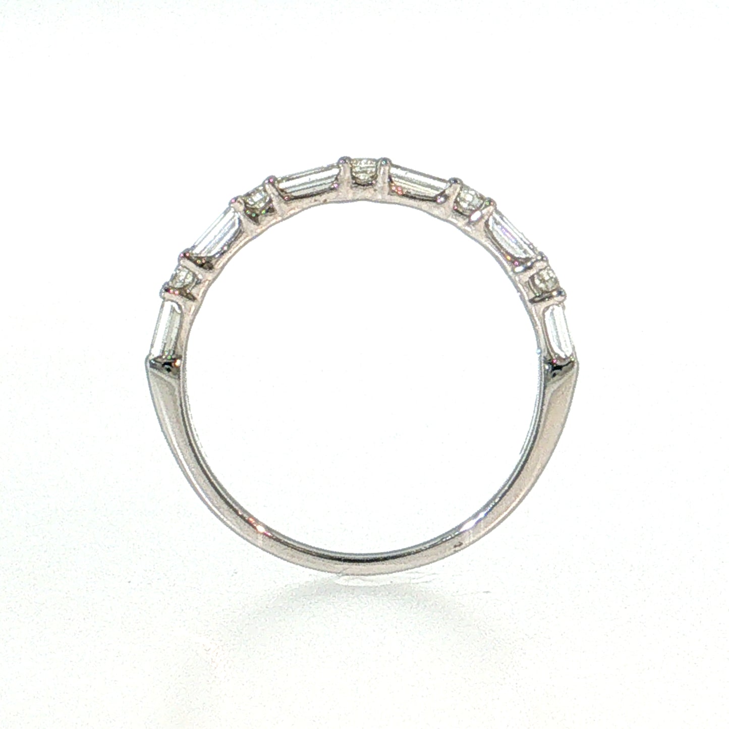 .61 Diamond Half-Eternity Wedding Band 14k White Gold