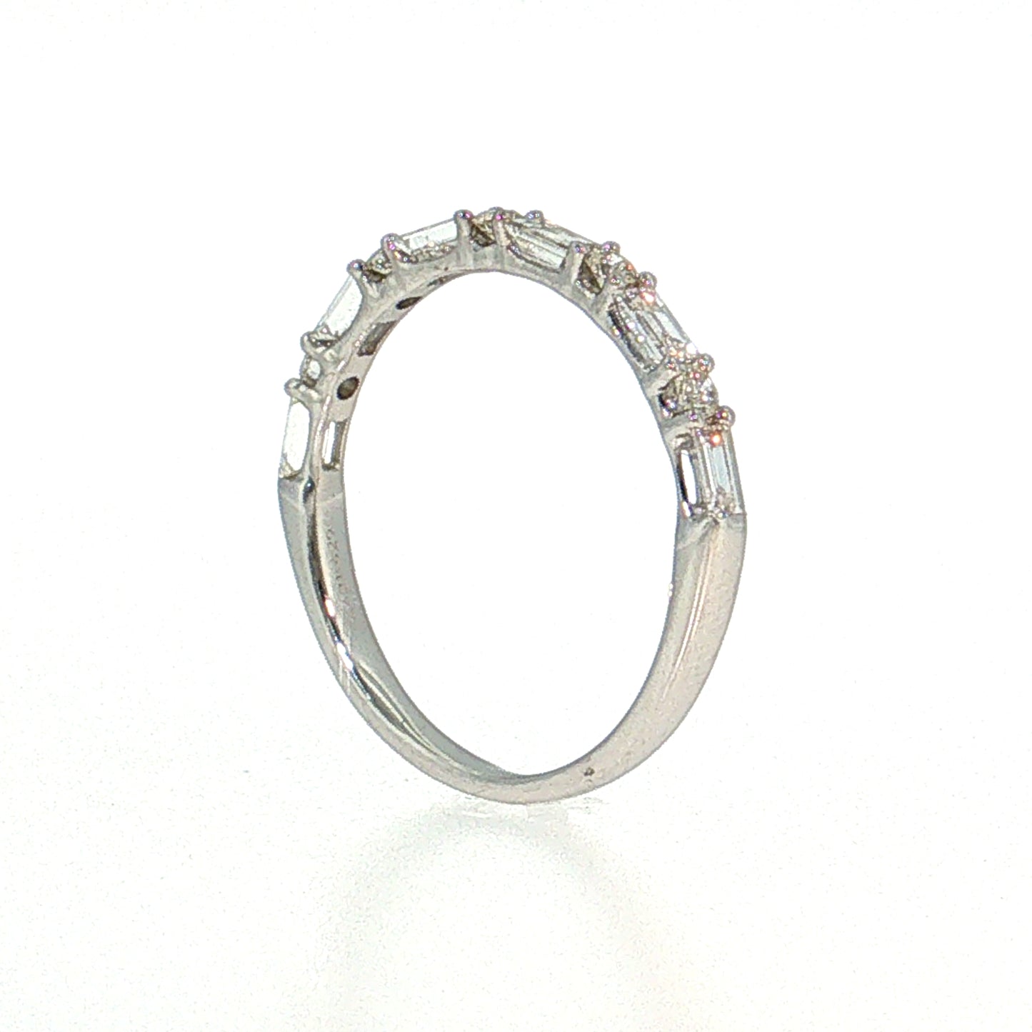 .61 Diamond Half-Eternity Wedding Band 14k White Gold